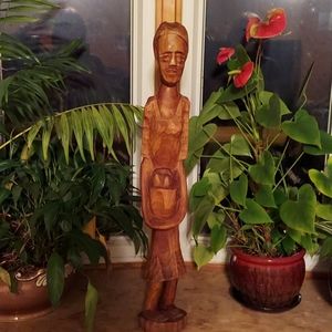 VTG Wood Carved Statue